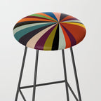 stripes rays geometric retro Stool Gallery Image 2