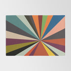 stripes rays geometric retro Rug Gallery Image 2