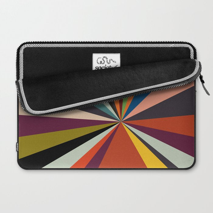 stripes rays geometric retro Laptop Sleeve Gallery Image 2
