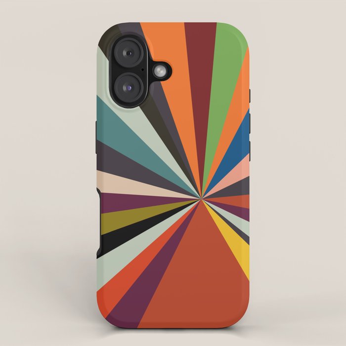 stripes rays geometric retro iPhone Case Gallery Image 1