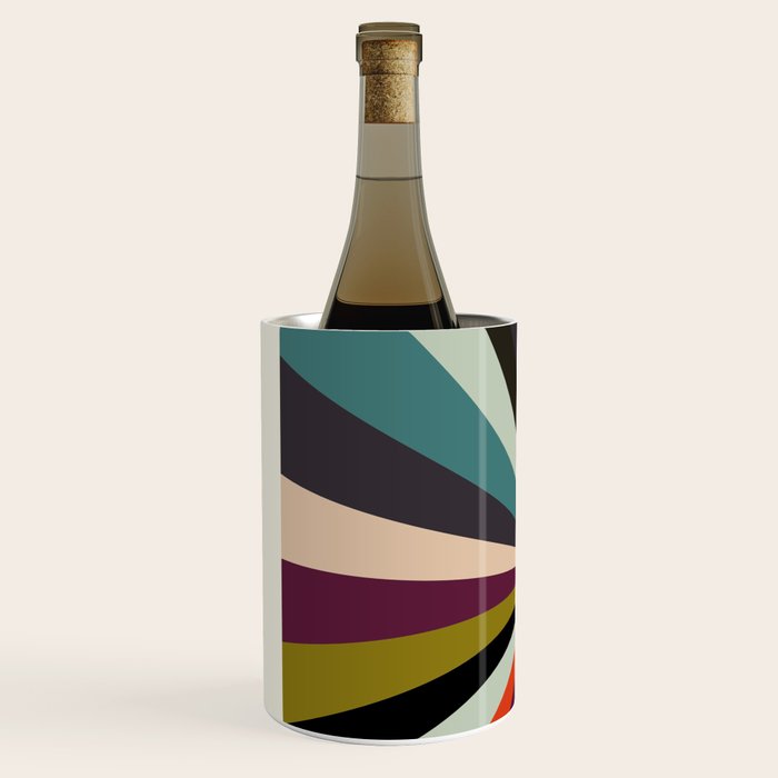 stripes rays geometric retro Wine Chiller Gallery Image 2