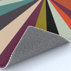 stripes rays geometric retro Rug Gallery Image 4