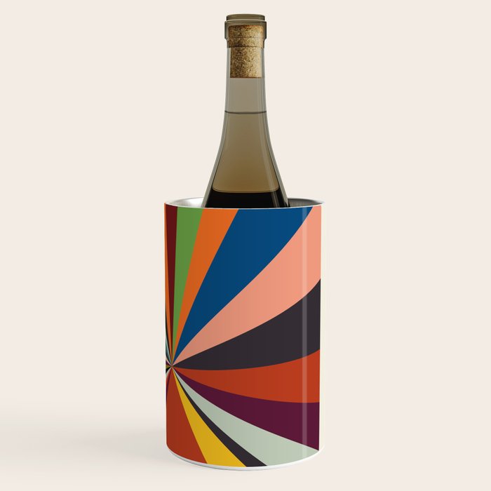 stripes rays geometric retro Wine Chiller Gallery Image 3