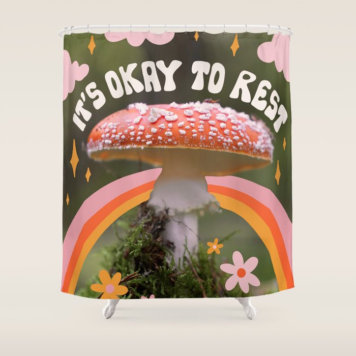 It's Okay to Rest Shower Curtain Gallery Image 1