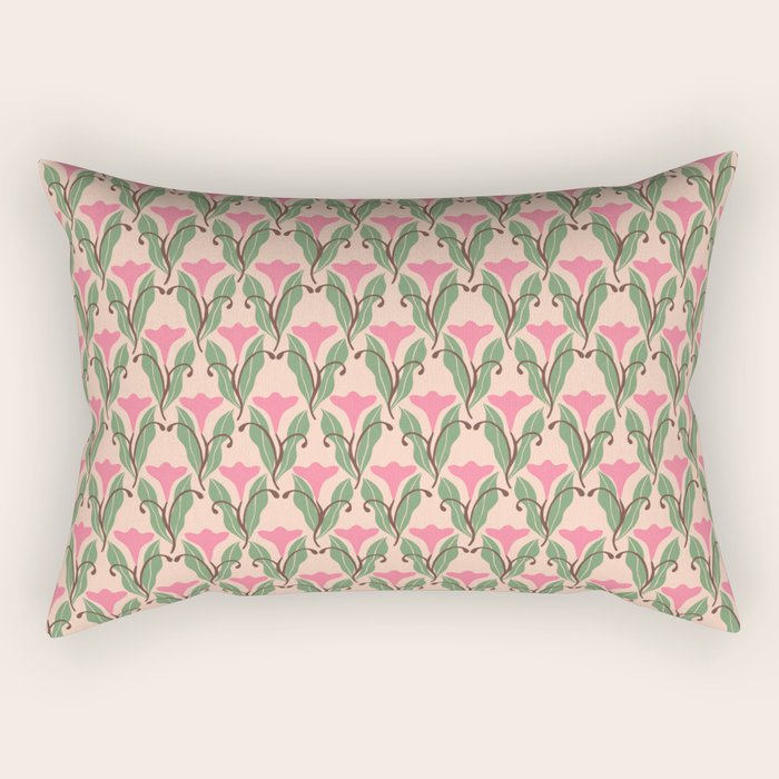 Tulip Whimsy - Heritage Floral Rectangular Pillow Gallery Image 1