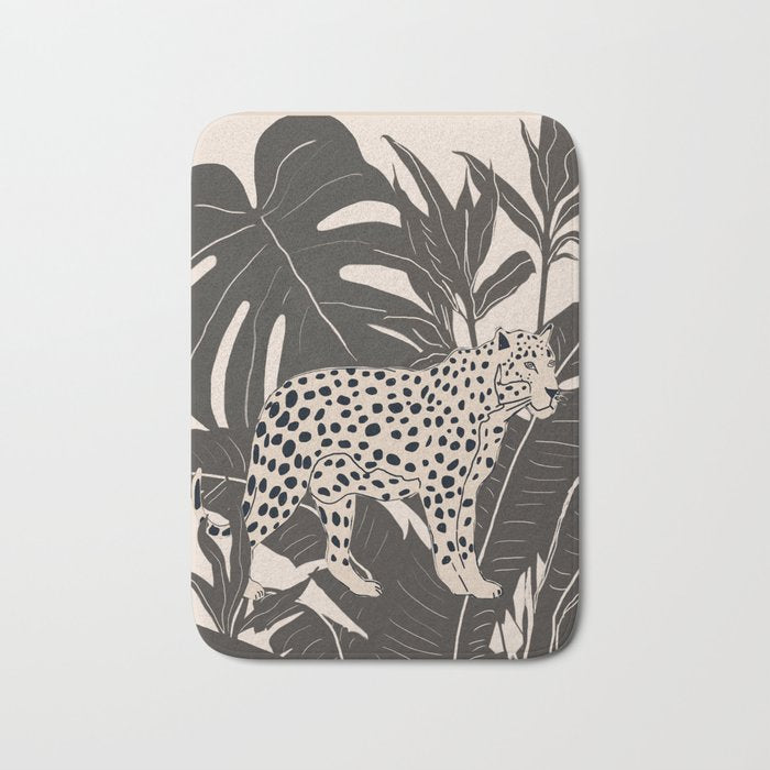 Minimal Jungle Abstract Art 2 Bath Mat Gallery Image 1