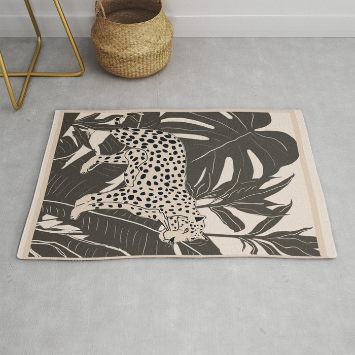 Minimal Jungle Abstract Art 2 Rug Gallery Image 1
