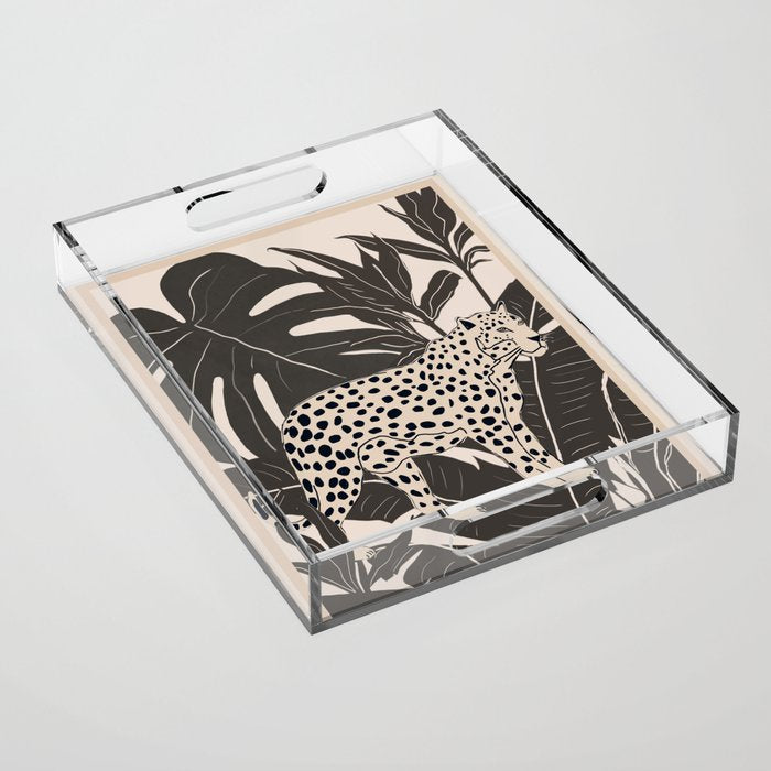Minimal Jungle Abstract Art 2 Acrylic Tray Gallery Image 1