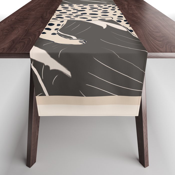 Minimal Jungle Abstract Art 2 Table Runner Gallery Image 1