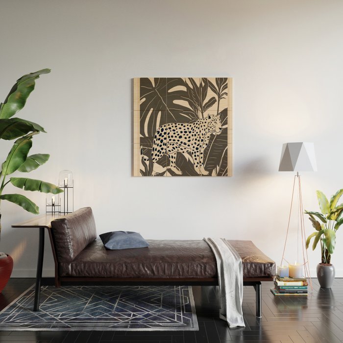 Minimal Jungle Abstract Art 2 Wood Wall Art Gallery Image 2