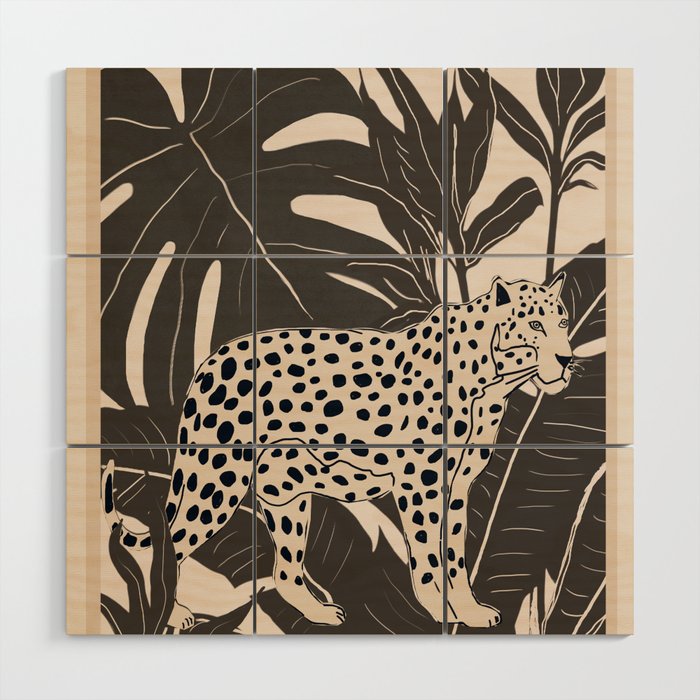 Minimal Jungle Abstract Art 2 Wood Wall Art Gallery Image 1