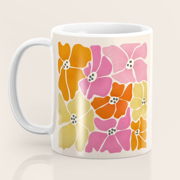 Blooming Retro Florals Coffee Mug Gallery Image 3