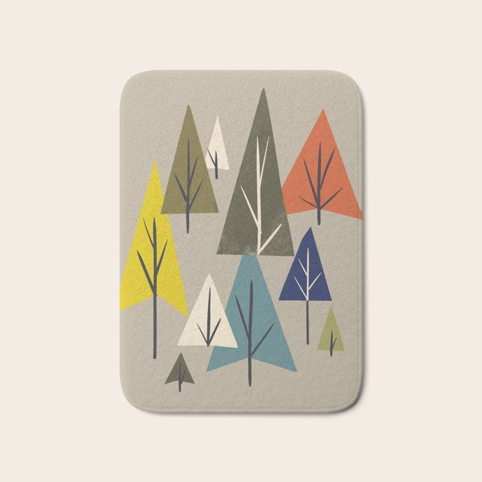 Multicolor Pines Bath Mat Gallery Image 1