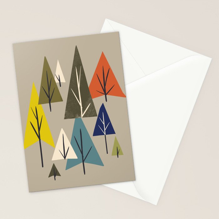 Multicolor Pines Stationery Card Gallery Image 2