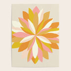dahlia, pink & orange Poster Gallery Image 4