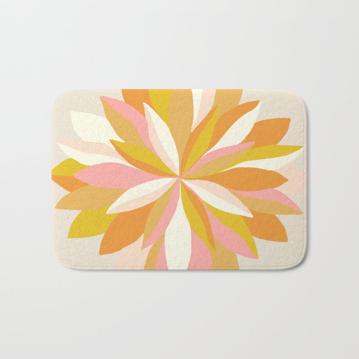 dahlia, pink & orange Bath Mat Gallery Image 1