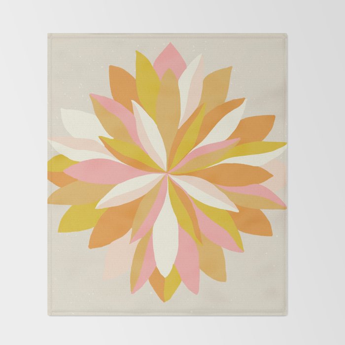dahlia, pink & orange Throw Blanket Gallery Image 2