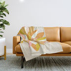 dahlia, pink & orange Throw Blanket Gallery Image 1