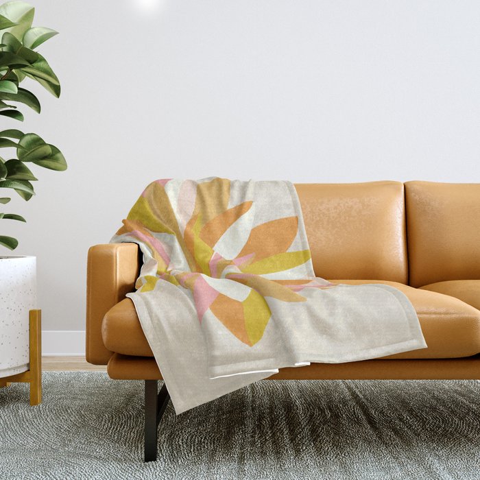 dahlia, pink & orange Throw Blanket Gallery Image 1