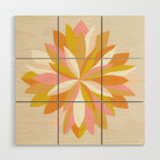 dahlia, pink & orange Wood Wall Art Gallery Image 1