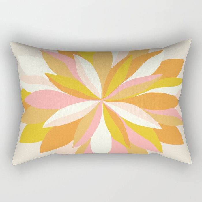 dahlia, pink & orange Rectangular Pillow Gallery Image 1