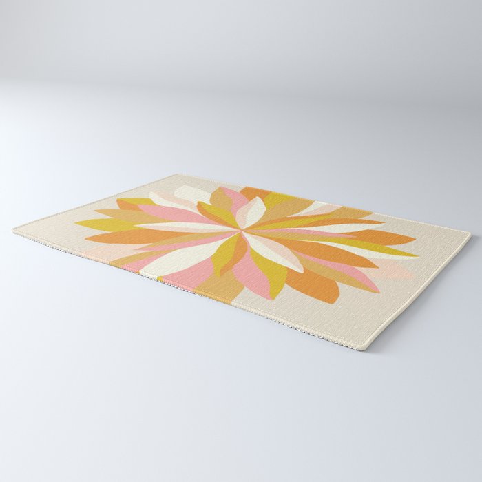 dahlia, pink & orange Rug Gallery Image 3