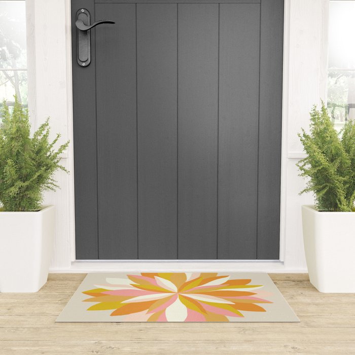 dahlia, pink & orange Welcome Mat Gallery Image 3