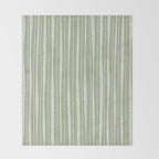 Organic Watercolor Striped Pattern in Sage Throw Blanket Gallery Image 2