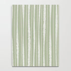 Organic Watercolor Striped Pattern in Sage Notebook Gallery Image 4