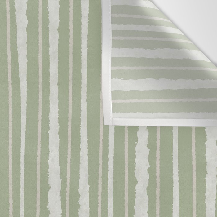Organic Watercolor Striped Pattern in Sage Wall Tapestry Gallery Image 3