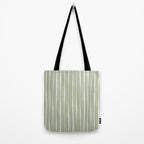 Organic Watercolor Striped Pattern in Sage Tote Bag Gallery Image 2