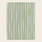 Organic Watercolor Striped Pattern in Sage Poster Gallery Image 4