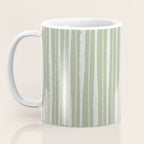 Organic Watercolor Striped Pattern in Sage Coffee Mug Gallery Image 3