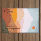 Abstract Landscape III  Outdoor Rug Gallery Image 1