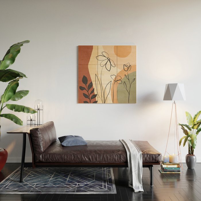 Plant Life Design 9 Wood Wall Art Gallery Image 2