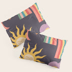 Minimal geometric abstraction Rainbow, Flower, Sun and Moon  Pillow Sham Gallery Image 3