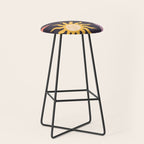 Minimal geometric abstraction Rainbow, Flower, Sun and Moon  Stool Gallery Image 1