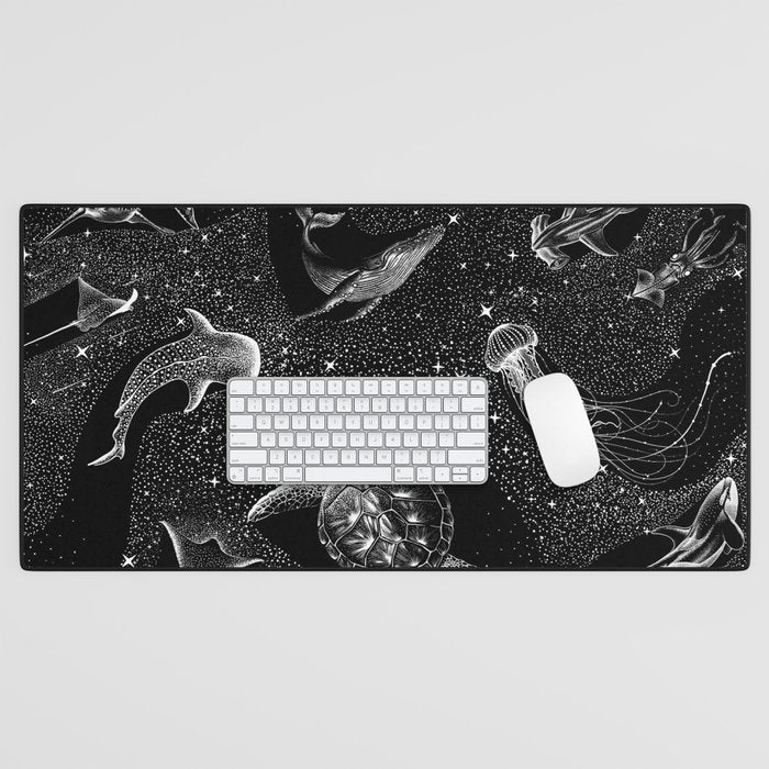 Cosmic Ocean (Black Version) Desk Mat Gallery Image 1