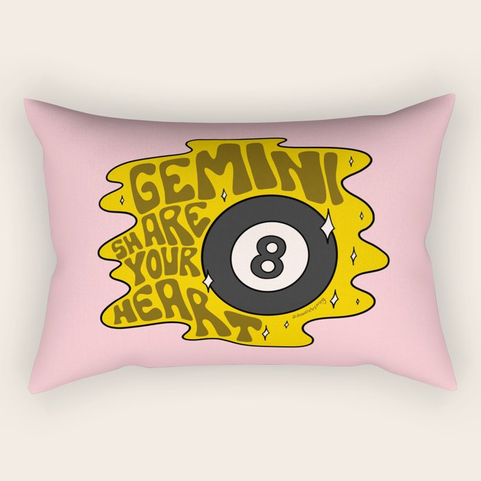 Gemini Magic 8 Ball Rectangular Pillow Gallery Image 2