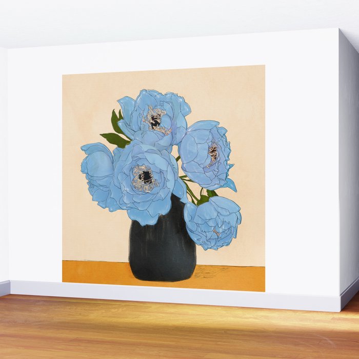 Bouquet Gift Blue Wall Mural Gallery Image 2