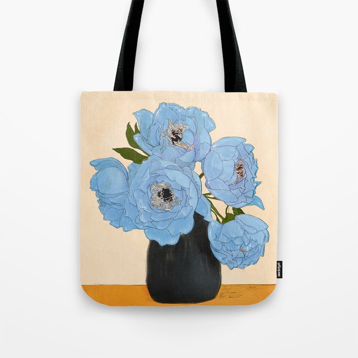 Bouquet Gift Blue Tote Bag Gallery Image 1