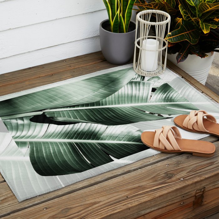 Banana leaf akin Outdoor Rug Gallery Image 2