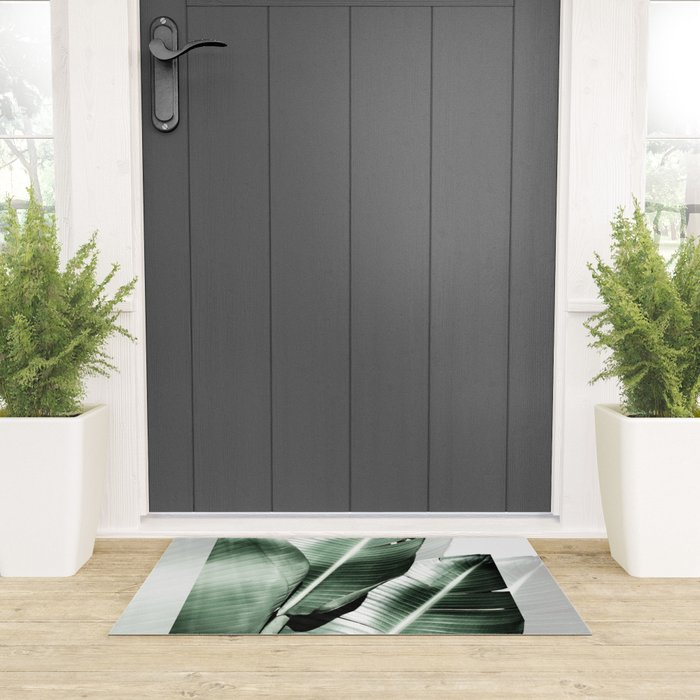 Banana leaf akin Welcome Mat Gallery Image 3