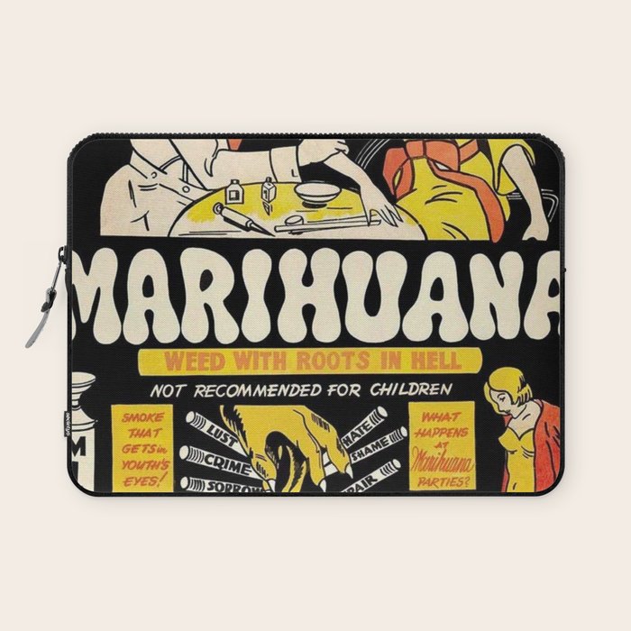 Marihuana Marijuana Vintage Movie Laptop Sleeve Gallery Image 1