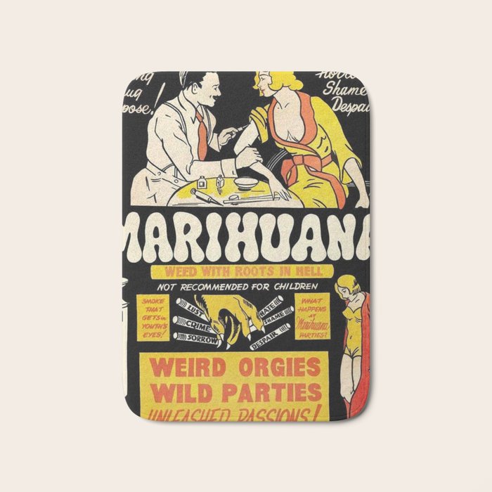 Marihuana Marijuana Vintage Movie Bath Mat Gallery Image 1