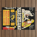Marihuana Marijuana Vintage Movie Outdoor Rug Gallery Image 1