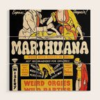 Marihuana Marijuana Vintage Movie Wood Wall Art Gallery Image 1