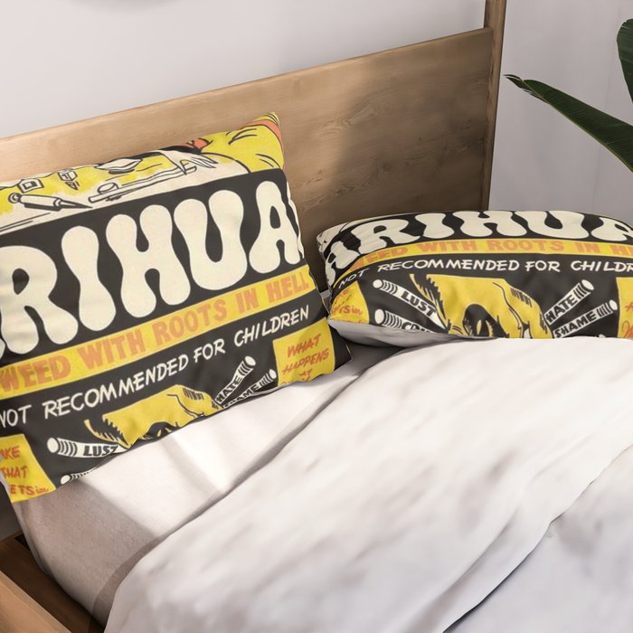 Marihuana Marijuana Vintage Movie Pillow Sham Gallery Image 2