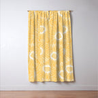 Yellow Sunflowers Line Art Window Curtain Gallery Image 3