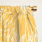 Yellow Sunflowers Line Art Window Curtain Gallery Image 2